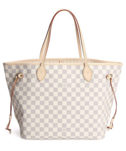 Louis Vuitton N51107 Neverfull MM Shoulder Bag Damier Azur Canvas