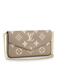 Louis Vuitton Félicie Pochette Gray M69977 Black M80482