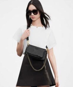 Louis Vuitton Multi Pochette Accessoires Cream M46568 Black M80399