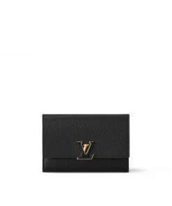 Louis Vuitton M62157 Capucines Compact Wallet Black Pink