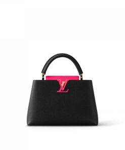 Louis Vuitton M59882 Capucines MM Black Rose Berlingot