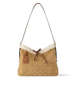Louis Vuitton LV Ski M11843 CarryAll PM Mahina Suede Beige