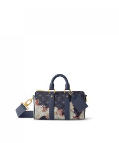 Louis Vuitton Monogram Ink Blue M46804 Keepall Bandoulière 25