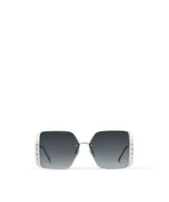 Louis Vuitton Z2009U Moon Metal Square Sunglasses Silver