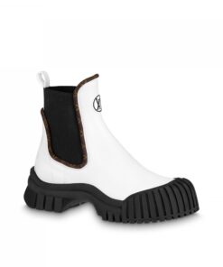Louis Vuitton LV Ruby Flat Ankle Boot White 1AB0FZ