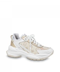 Louis Vuitton LV Run 55 Sneaker Monogram denim Beige 1ABHR7
