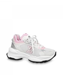 Louis Vuitton LV Run 55 Sneaker Monogram Flowers Pink 1ABVI8