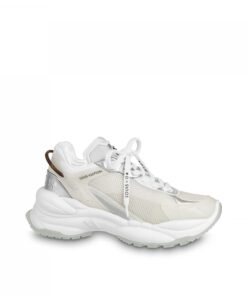 Louis Vuitton LV Run 55 Sneaker Monogram Flowers Silver 1AAVGI