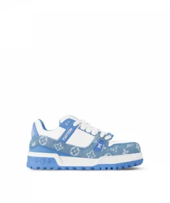 Louis Vuitton 1ACWHW LV Trainer Maxi Sneaker Denim Blue