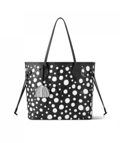 Louis Vuitton LV x YK Neverfull MM M46390 Black white