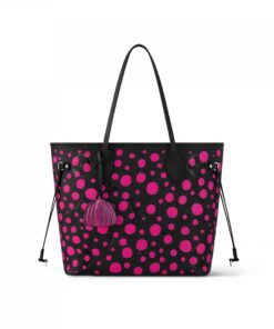 Louis Vuitton LV x YK Neverfull MM M46419 Noir Fuchsia