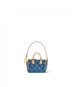 Louis Vuitton M01701 Micro Speedy Bag Charm Denim Blue