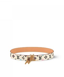 Louis Vuitton X Tyler M8650T Monogram Craggy 40mm Reversible Belt Cream