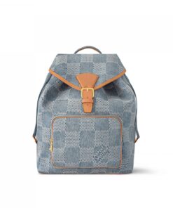 Louis Vuitton N40708 Montsouris Backpack Damier Blue