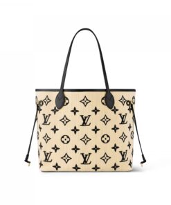 Louis Vuitton M22838 Neverfull MM Lotus cotton Black Beige