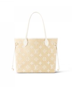 Louis Vuitton M22839 Neverfull MM Lotus Cotton White Beige