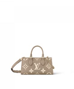 Louis Vuitton M23641 OnTheGo East West Dove/Cream Bicolor Monogram Empreinte Leather