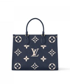 Louis Vuitton M47084 OnTheGo MM Navy Blue/Cream