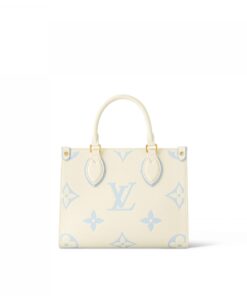 Louis Vuitton M46833 OnTheGo PM Latte/Candy Blue