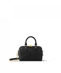 Louis Vuitton M58953 Speedy Bandoulière 20 Monogram Empreinte Leather Black