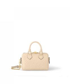 Louis Vuitton M58954 Speedy Bandoulière 20 Monogram Empreinte Leather Crème Beige